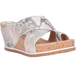 Donald Pliner Sisu Pebbled Leather Upper Wedge Platform Slide Sandals 7.5 NWOB